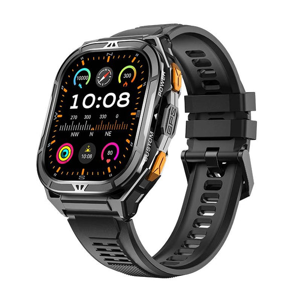 Relógio inteligente X5 com chamadas Bluetooth, tela AMOLED e GPS
